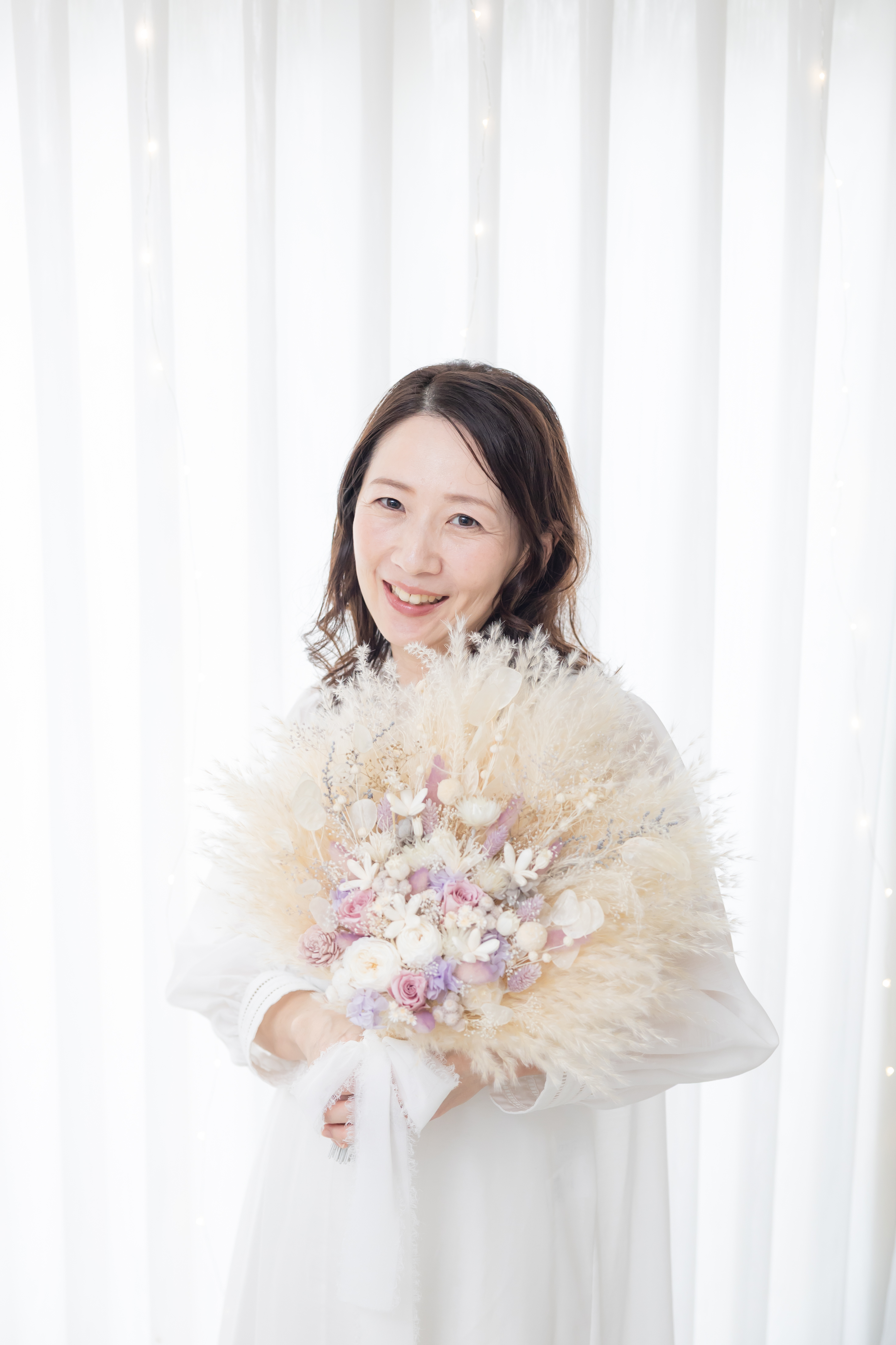 プロフィール撮影 ブーケ